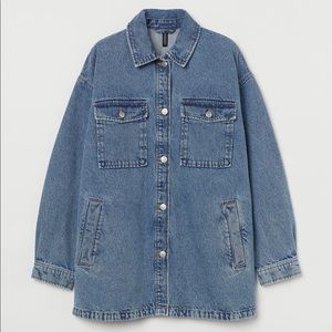 Oversized shirt jacket